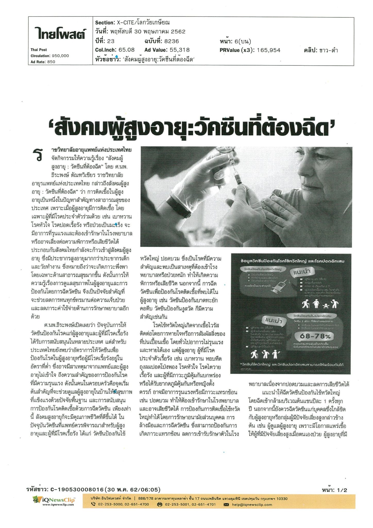 “สังคมผู้สูงอายุ: วัคซีนที่ต้องฉีด”