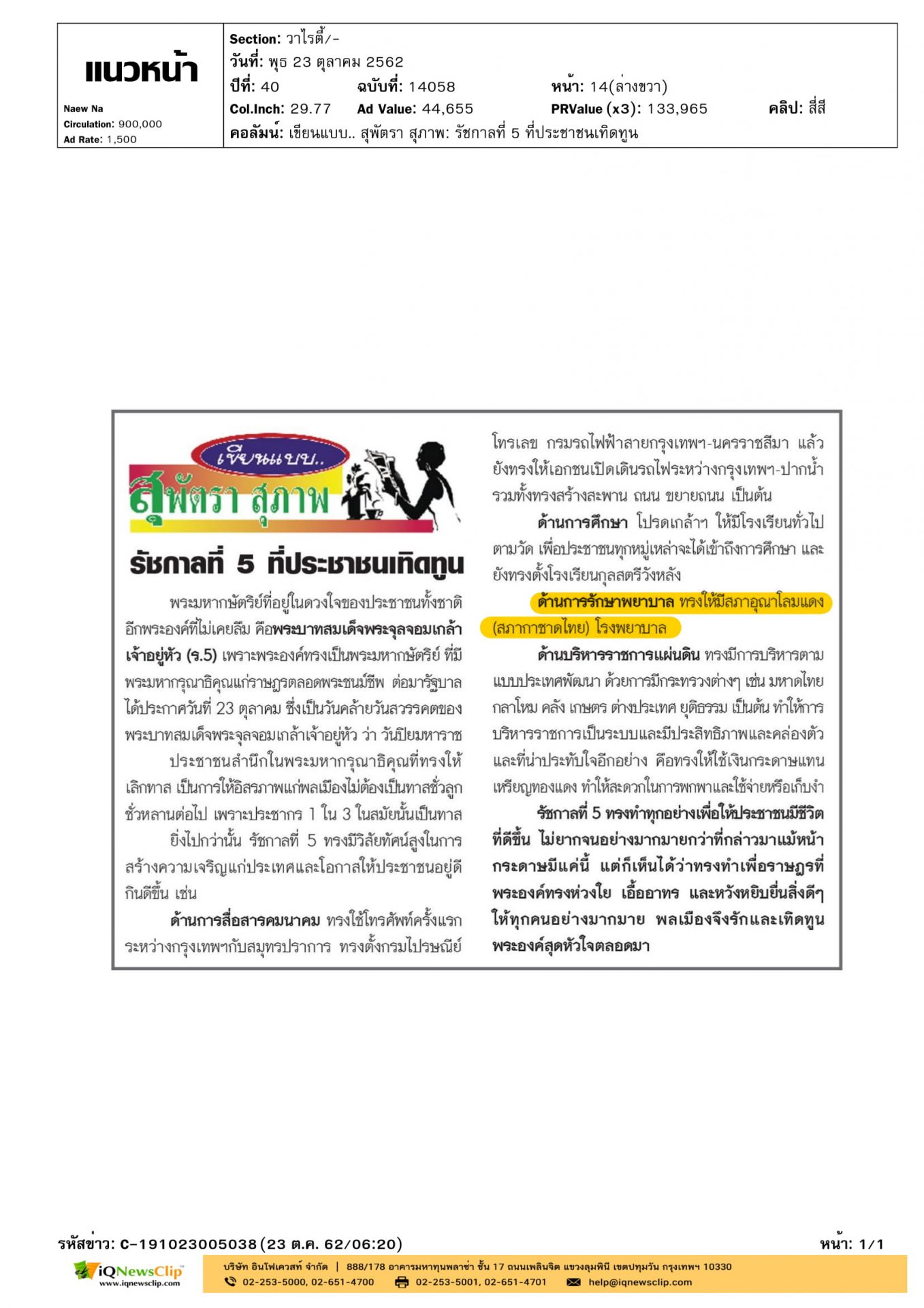 รัชกาลที่ 5 ที่ประชาชนเทิดทูน