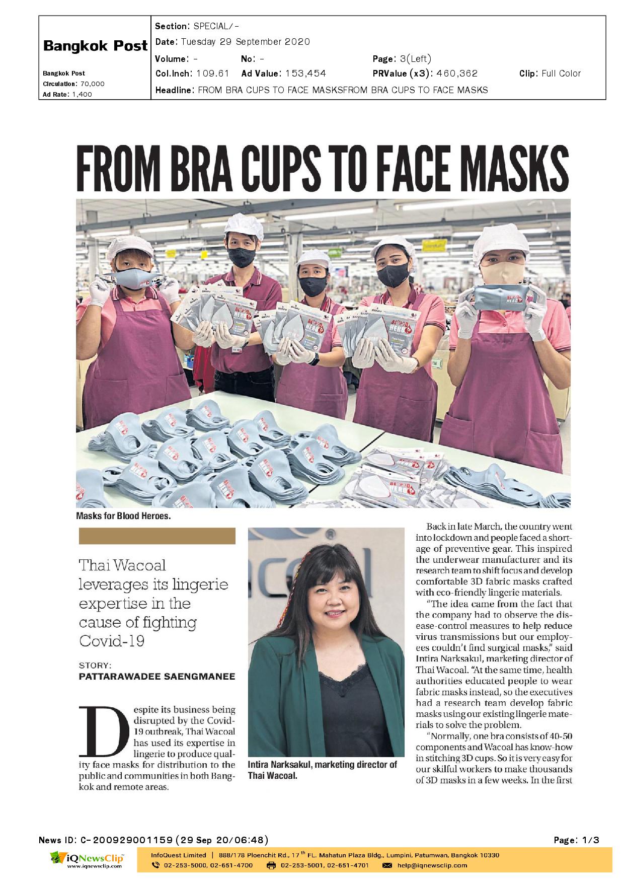 FROM BRA CUPS TO FACE MASKS