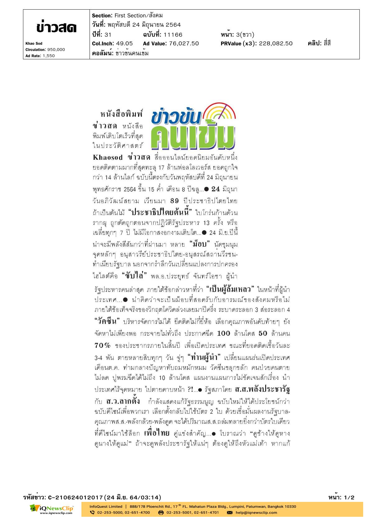 กิจกรรม“Blood Donation” ครั้งที่ 21