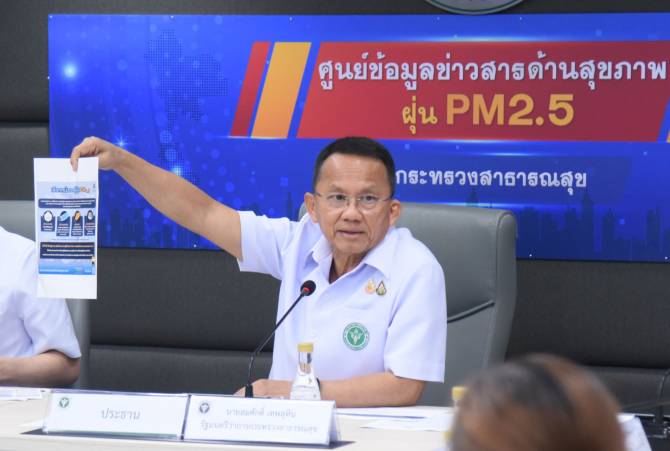 กระทรวงสาธารณสุข แจกหน้ากากอนามัยป้องกันฝุ่น PM 2.5 ทั่วประเทศ
